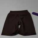 Kamo Fitness Serenity Shorts High Waisted 6" Inseam No Front Seam Thigh Friendly V Booty Seam Women's Biker Shorts Small