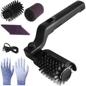 Electric Grill Brush, Rechargeable Cordless BBQ Brush, 180Adjustable Cleaning Brush, 3-Speed Power, Waterproof Cleaner for BBQ Grates with Extra Brushhead