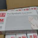 Basic Medical Clear Vinyl Exam Gloves - Latex-Free & Powder-Free - VGPF3002 (Case of 1,000), Medium (M)