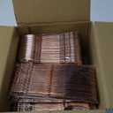 WDF-300 Pieces Rose Gold Plastic Silverware- Disposable Flatware -Heavyweight Plastic Cutlery- Includes 100 Forks, 100 Spoons, 100 Knives for Wedding& Parties