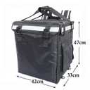PK-65Abl:10"-12" Pizza Delivery backpack Bag 16" L x 12" W x 18" H, Open from Top and Side. Insulated Food Delivery Box, Insulated Cabinet for Catering, Restaurant, Delivery Bike Drivers, 42 cm x 33 cm x 47 cm