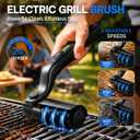 Grill Brush Electric, Cordless Electric Grill Brush, 24kg High Torque 3-Speed Power Grill Scrubber with Adjustable Head and USB-C Charging, Grill Cleaning Tools, Camping, and Patio Cooking