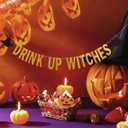 2 x Gold Drink Up Witches Banner Halloween Bachelorette Witches Banner Witches Halloween Party Banners for Witch Bachelorette Party Decorations