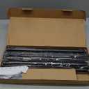 Alskarhem Black Curtain Rods for Windows 30 to 45 Inch,5/8 Inch Small Curtain Rod Set With Brackets