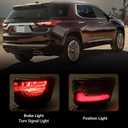 Huray LED Outer Tail Light Assembly Compatible with Chevy Traverse 2018-2021, RH Taillight w/Bulbs OE Style Tail lamp Rear Brake Lamp Replacement for 84618032 GM2805130 Passenger Side