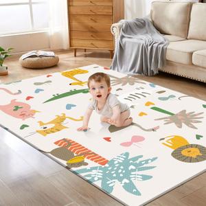 XVISHX Baby Play Mat, 71 x 59 Inch Play Mat Perfect for Use Baby Playpen, Foldable Baby Foam Playmat for Floor, Portable Waterproof Activity PlayMats for Babies, Infants and Toddlers