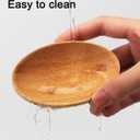 Mini Serving Dishes, Bamboo Small Appetizer Plates for Desserts/Charcuterie/Snacks, Dipping Sauce Bowls Set for Condiments/Spice/Tomato Sauce, Mini Sushi Plates, 1 oz 6 Pcs