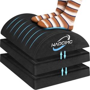 Foot Rest for Under Desk at Work, Foot Stool with Washable Cover, Comfortable Office Desk Accessories, Comfortable Footrest with 3 Adjustable Heights, for Offices Gaming Chair, for Leg Support (Without Feet Warm Pocket, Black)