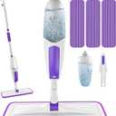 Microfiber Spray Mops for Floor Cleaning  SEVENMAX Dry Wet Floor Mop with Sprayer 3 Washable Pads fit Swiffer Powermop for Hardwood Laminate Tile Wood Vinyl Ceramic Home Kitchen Cleaning