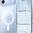 Temdan Designed for iPhone Air Case Clear, Compatible with Magsafe,Screen Protector, Anti-Yellowing, 17 Ft Military-Grade Protection, Shockproof Slim Magnetic Phone Case for 6.5 inch, Transparent