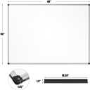 SunyesYoon Magnetic Dry Erase Whiteboard 48 x 36 Inch - 4 x 3 Large White Board, Silver Aluminum Frame Wall-Mounted, Magnetic Eraser, 2 Pen, Detachable Marker Tray, 6 Magnets for Office, School