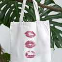 SZERE Pink Preppy Cowgirl Canvas Tote Bag for Women, Hot Pink girl Themed Gifts Tote Bag for Women Teens Teen Girls, Cute Work Travel Shopping Tote Bags Grocery Reusable Bags