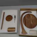 Sewovvmu Crochet Yarn Holder, Yarn Spinner for Crocheting with Phone Stand & Crochet Accessories Storage, Crochet Gift for Knitting Lovers (Brown)