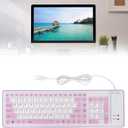 Roll Up Keyboard, Foldable Silicone Keyboard 103 Keys USB Wired Mute Keyboard, Fadeless Foldable Keyboard for Pc Laptop Travel