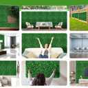 Artificial Boxwood Roll,120x40 in (34 sqft) UV-Anti Faux Ivy Boxwood Hedge Leaf Grass Wall for Patio Balcony Privacy, Garden, Backyard Greenery Wall Backdrop and Fence Decor