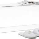 39 Inch Long Clear Acrylic Bench, Modern Contemporary Rectangle Seating for Living Room, Entryway, Family Room, Hallway and Foyer, Decorative Window Bench