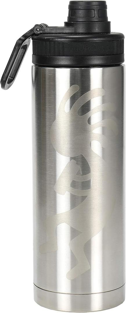 Aquapelli Vacuum Insulated Water Bottle, 18 Ounces, Stainless Steel