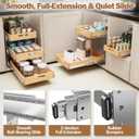 2 Tier Pull Out Drawers for Cabinets 21"W x 21"D, Farmeless&Farme