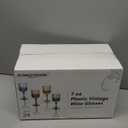 XUWAIDSGN 24 Pcs 7oz Plastic Vintage Glasses Drinking Glasses Unbreakable Wedding Glassware Crystal Water Goblets Reusable Drinkware Vintage Champagne Flutes (24, Dark Green)