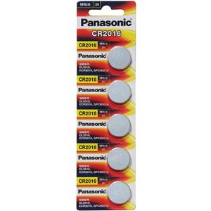 Panasonic CR2016 Lithium Cell Button Battery (5 Pieces)