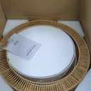 24 Inch Rattan Chandelier for Dining Room 6-Light Large Boho Pendant Light