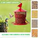 Squirrel Proof Bird Feeder for Outdoors, 4 Lbs Large Capacity Metal Mesh Wild Bird Feeders, Hanging Birdfeeder for Finch, Cardinal, Chickadees, Blue Jay, Red