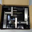 Kwikset Casey Interior Passage Door Handle, Lever For Closet and Hallway Doors, Reversible Non-Locking Handle Lever, Satin Nickel , with Microban Protection (1 Pack)