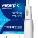 Waterpik Cordless Express Water Flosser, Battery Operated & Portable for Travel & Home, ADA Accepted, Waterproof for Shower Use, White WF-02, 