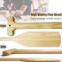 2 Pcs Oar Canoe Paddle 4 Feet Wooden Boat Paddle, Ergonomic Grip,Pine Wood Paddle Oars for Kayak Water Sport DIY Home Decoration