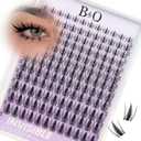 B&Q Fairy Lash Clusters - DIY Lash Extension at Home Beginner-Friendly Manga Lashes, 144pcs Eyelash Clusters with 0.3mm Invisible Band & Waterproof, Salon Look for Daily Work & Parties Fairy 8-18mm