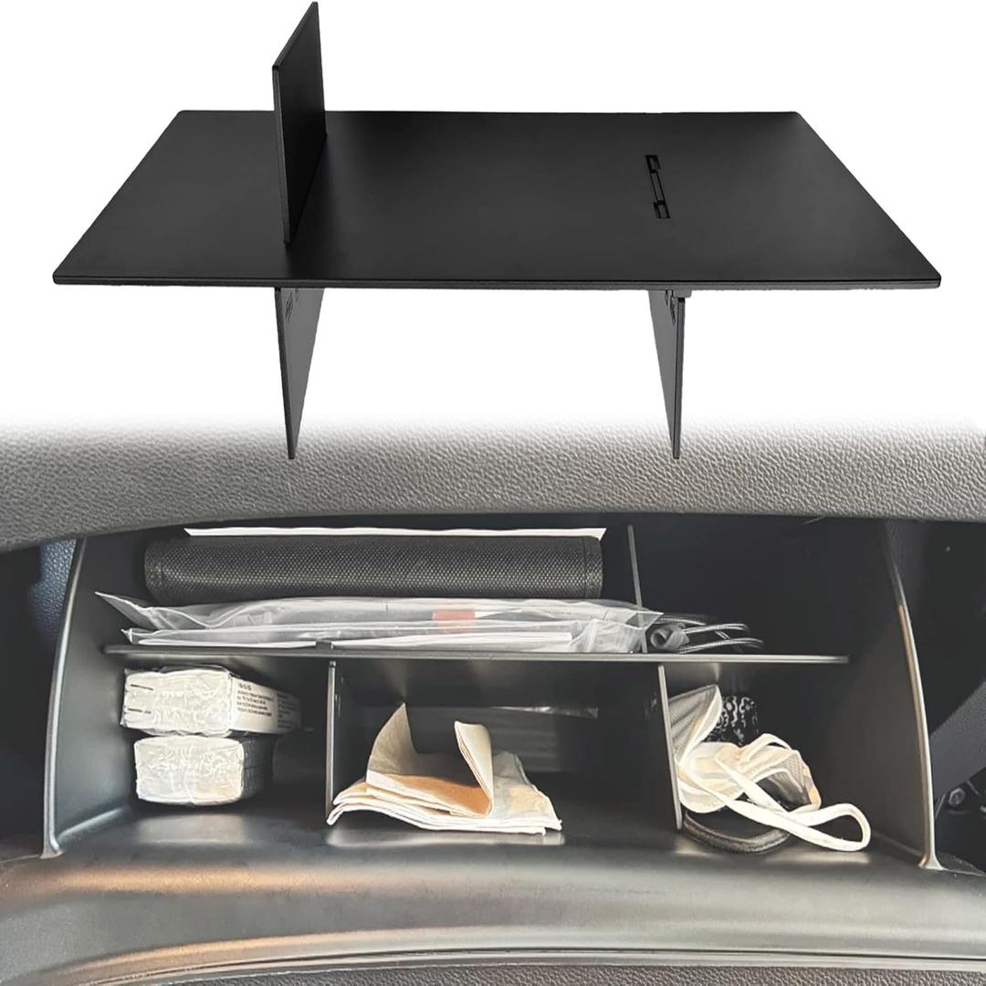 RUNROAD Glove Box Organizer Compatible with Honda Pilot (2016-2022)/ Ridgeline (2017-2023)/ Passport (2019-2023) Accessories, Interior Storage Box Grid Insert Compartment Divider