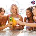 Glotoch Express 500 PCS Individually Wrapped Green Plastic Straws, 10.25'' Long, 0.24'' Diameter Disposable Drinking Straws for Every Occasion, Party, Made in USA