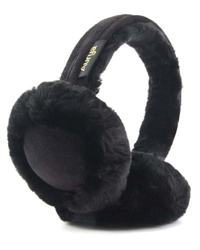Aurya Ear Muffs - Classic Unisex Ear Warmer Winter Outdoor Earmuffs for Women (Black, Standard)