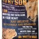 Gifts for Son, Son Gifts from Mom, Birthday Gift for Sons Adult, Sons Gift for Birthday Christmas Fathers Day Graduation Valentines Day Ideas Gifts for MySon Fleece Blanket 60"50"