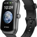 AMOLED Fitness Tracker Watch with 24/7 Heart Rate/SpO2/Sleep Monitor, IP68 Waterproof Smart Watch, Step Calorie Counter Pedometer Swimming Health Activity Trackers & SmartWatches for Women Men (fits 5.5-7.87 inch wrist, Matte Black)