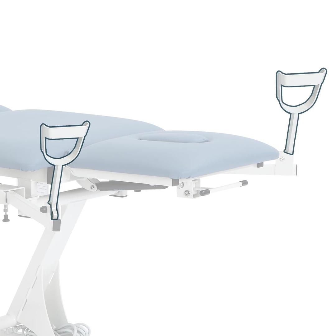 AdirMed VivaComfort Steel Stirrups Compatible with Our 903-01 Power Medical Pelvic Exam Table, Comfortable Treatment Table Stirrups