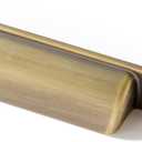 khtumeware 10 Pack 3" Drawer Pulls Brushed Antique Brass Cabinet Cup Pulls Kitchen Hardware Cabinet Handles Drawer Handles Knobs 3 inch Hole Center