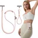 ORNARTO Adjustable Phone Lanyard Crossbody & Wrist Strap, Durable & Skin-Friendly, Universal Fit for All Phones, Pink