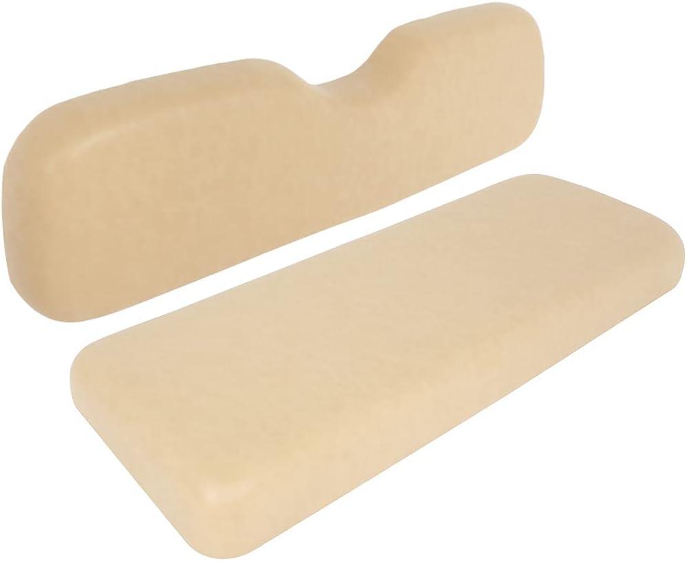 Universal Rear Replacement Cushions for Golf Cart Rear Seat, Golf Cart Cushion Back Seat for EZGO TXT RXV ST for ST Sport for Valor Models for Club Car, Dedicated for Flip Rear Seats, Tan