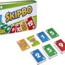 Mattel Games Skip-Bo Card Game in Storage & Travel Tin for Kids, Adults & Families, Color Blind Accessible Deck for 2 to 6 Players