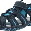Apakowa Kid's Boy's Girl's Soft Sole Close Toe Sport Beach Sandals (Toddler/Little Kid) (Blue)