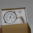 4 Inch Brass Outdoor Thermometer, Outside Decorative Thermometer for Patio, Window, Greenhouse, Garage, Brass Swivel Temperature Gauge with Humidity, Analog Temperature Gauge