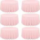 10 Packs 120 Inch Pink Round Polyester Tablecloths