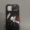 Janmitta Case for iPhone 13 Pro Max Phone Cover Built in Slide Camera Lens Cover+Screen Protector,Heavy Duty Shockproof Full Body PhoneCase with Finger Ring Holder Kickstand, Black