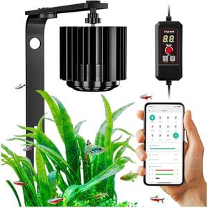 LED Aquarium Light, Clip On 24/7 Fish Tank Light, Full Spectrum Aquarium Lamp with 11 Lighting DIY Mode, Adjustable Timer/Brightness Fish Planted Tank 10 Gallon 20 Gallon 48 inch 30 inch 24W