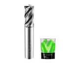 SHAPPRO 1/2 Inch Dia Carbide Square End Mill, 4 Flute CNC End Mills, Heat-Resistant Metal Endmill Suitable Alloy Steel, Stainless Steel, Various Cast Iron