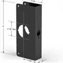Door Knob Reinforcement Plate, Matte Black, Fits 1-3/4" Doors, 2-3/8" Backset, Door Lock and Door Knob Cover Plate, Deadbolt Cover Plate, Reinforce and Repair Wood or Metal Doors