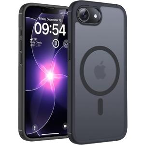 TOCOL for iPhone 17e Case, Compatible with Magsafe, Military Drop Protection, Slim Translucent Matte Shockproof for iPhone 17 e Case 6.1 inch (Black)