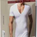 2(X)IST Men's Pima Cotton Slim Fit Deep V-Neck T-Shirt (White)