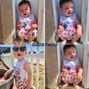 Aalizzwell Baby Boys Summer Clothes Sleeveless Bodysuit Shorts Outfit (White, XS)